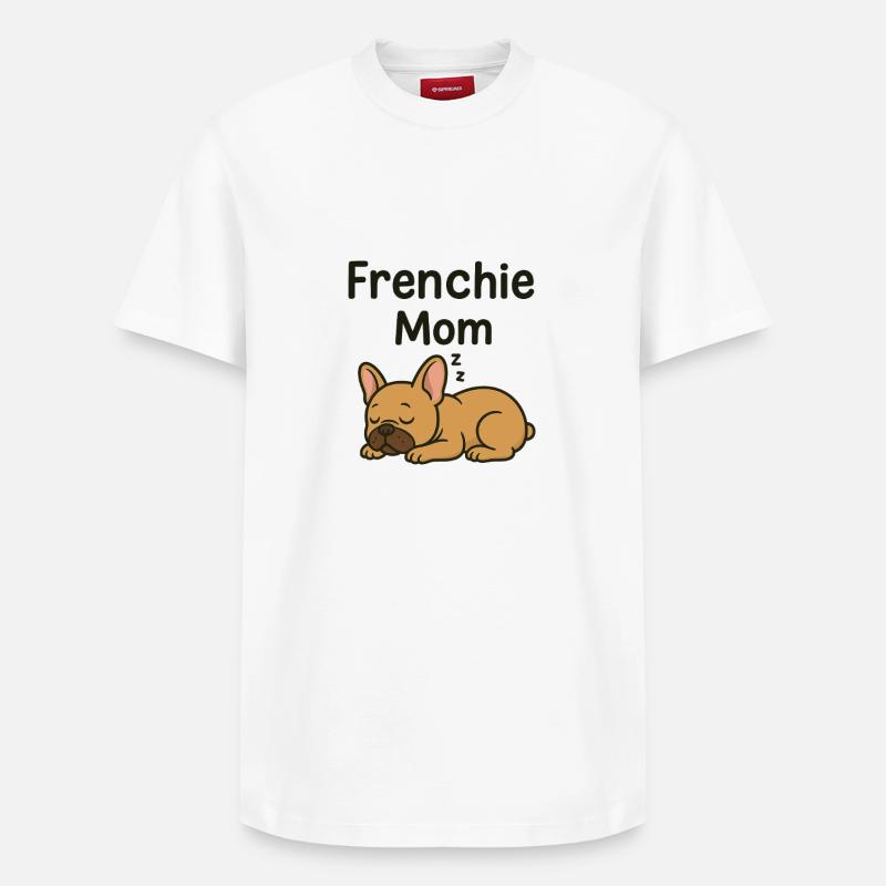 Frenchie_Mom - T-shirt unisexe décontracté en coton Supima – de SPREAD - blanc