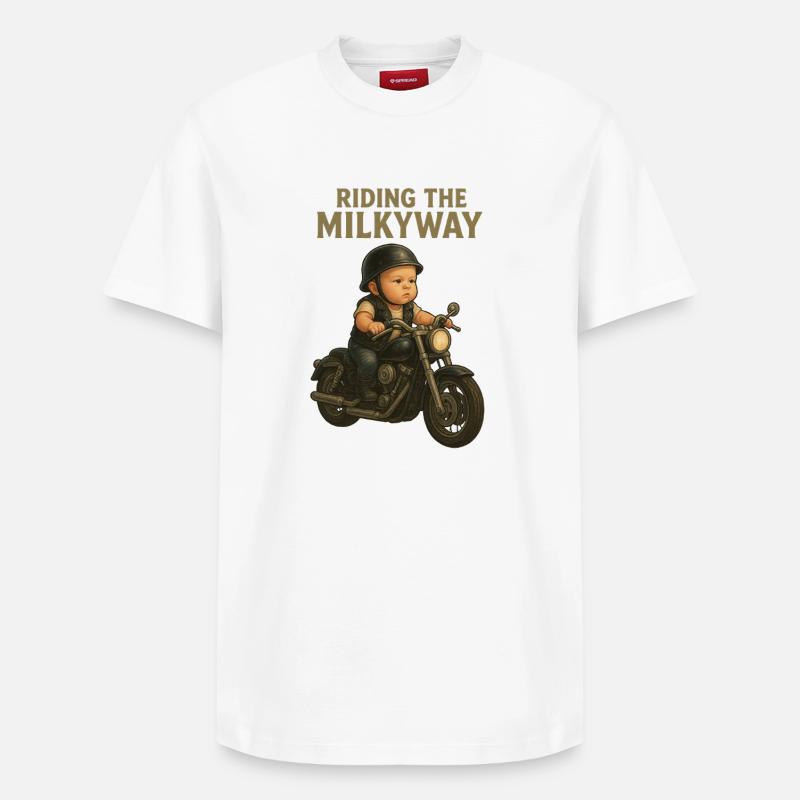 Bébé Milkyway Rider - T-shirt unisexe décontracté en coton Supima – de SPREAD - blanc