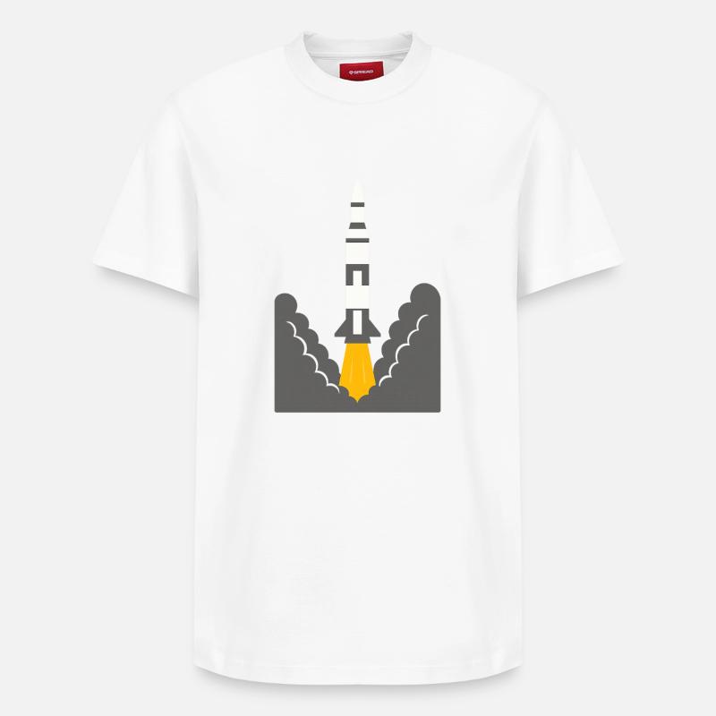 Lancement de fusée - T-shirt unisexe décontracté en coton Supima – de SPREAD - blanc