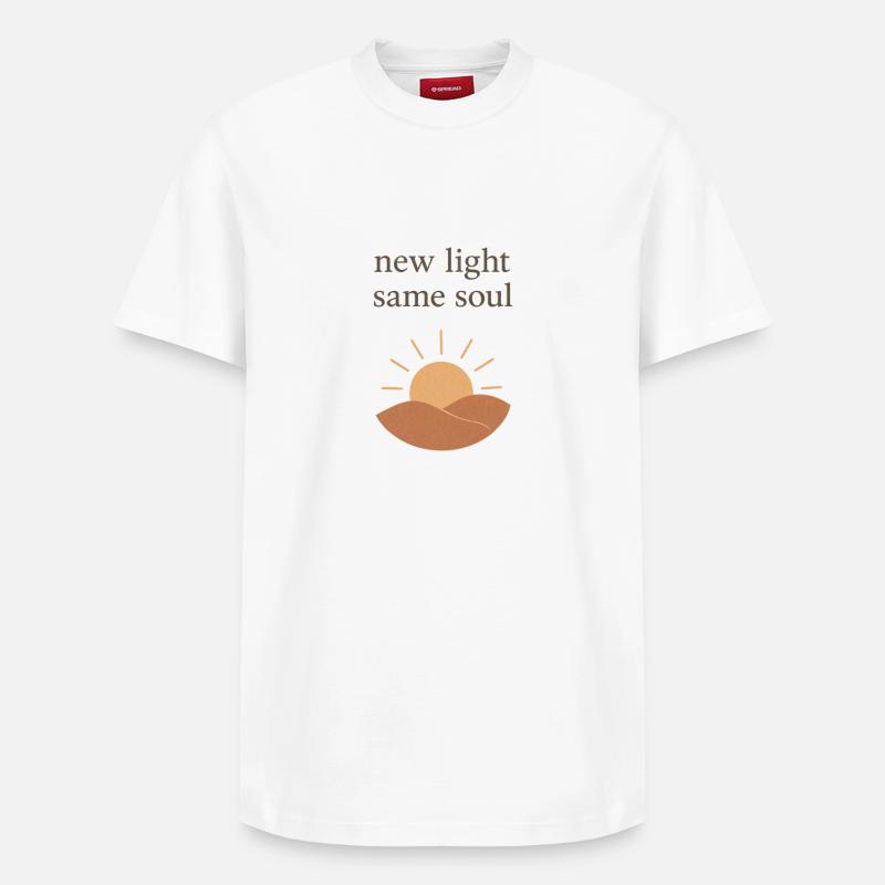 Nouvelle lumière, même âme - T-shirt unisexe décontracté en coton Supima – de SPREAD - blanc