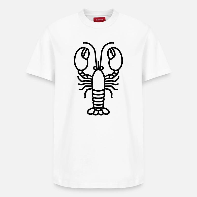 Homard - T-shirt unisexe décontracté en coton Supima – de SPREAD - blanc