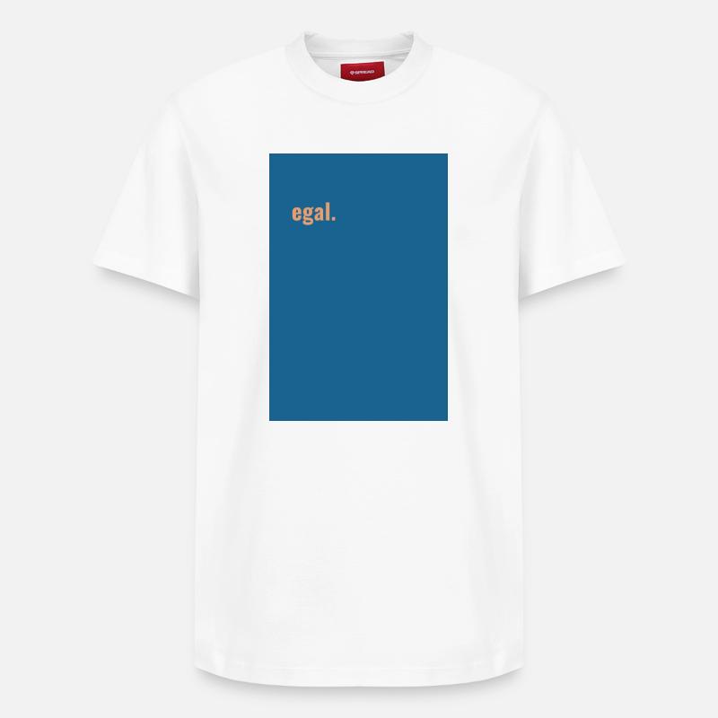 Tout de même. Minimalisme bleu-pêche - T-shirt unisexe décontracté en coton Supima – de SPREAD - blanc