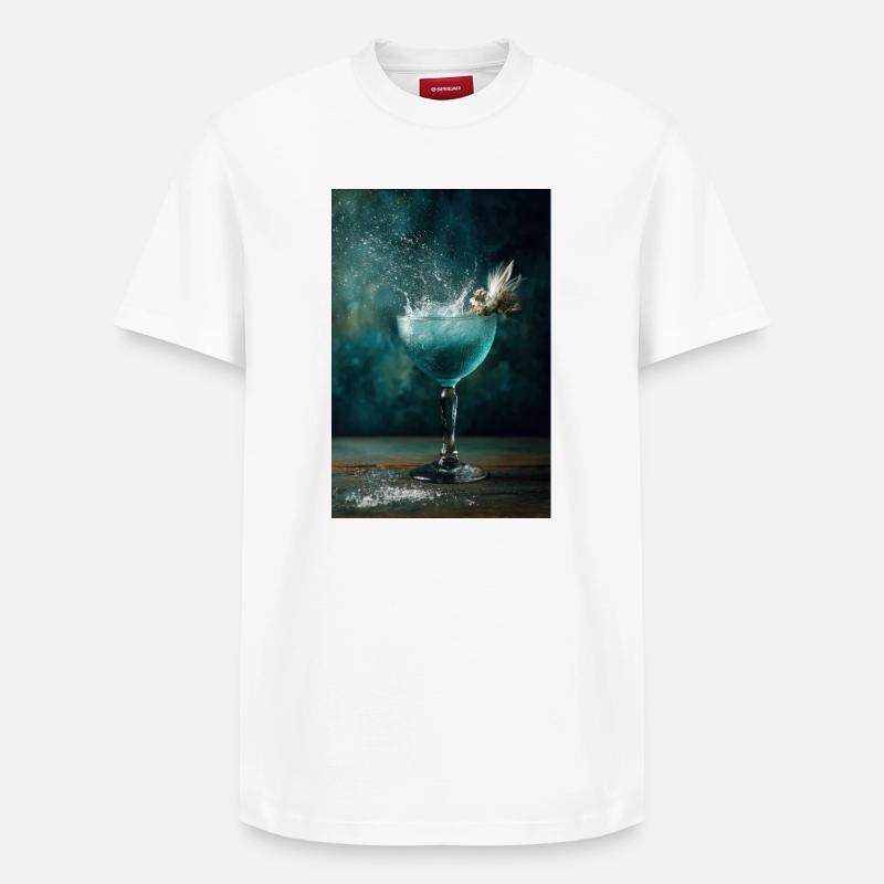 Aqua Splash Coupe Burst - T-shirt unisexe décontracté en coton Supima – de SPREAD - blanc