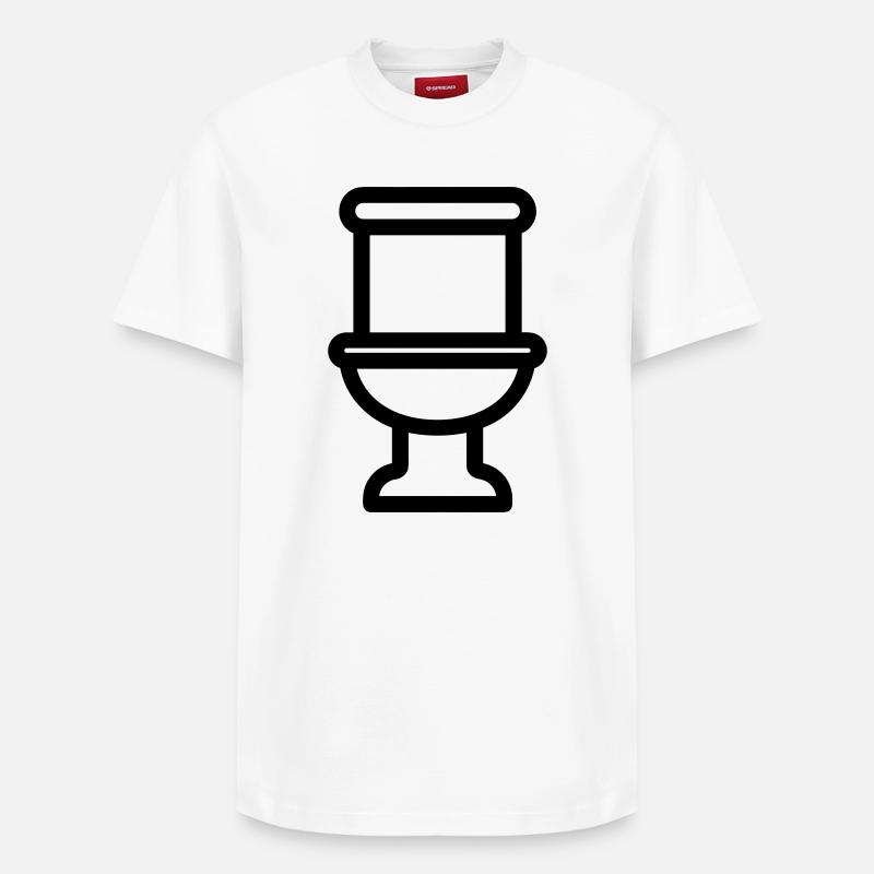 toilette - T-shirt unisexe décontracté en coton Supima – de SPREAD - blanc