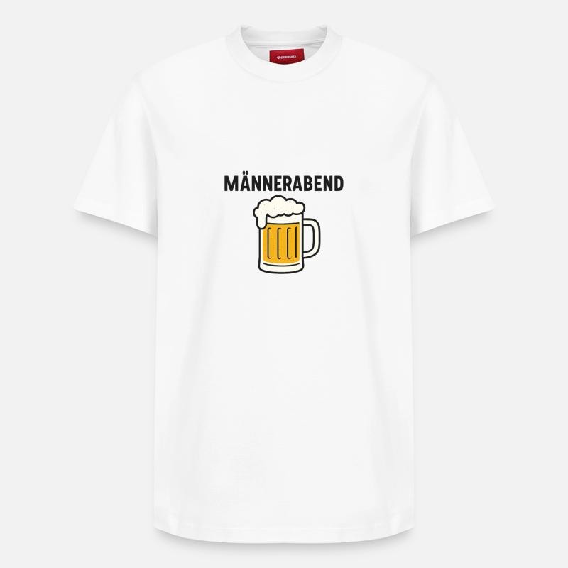 Männerabend - Relaxed Unisex Supima Cotton T-Shirt – von SPREAD - Weiß