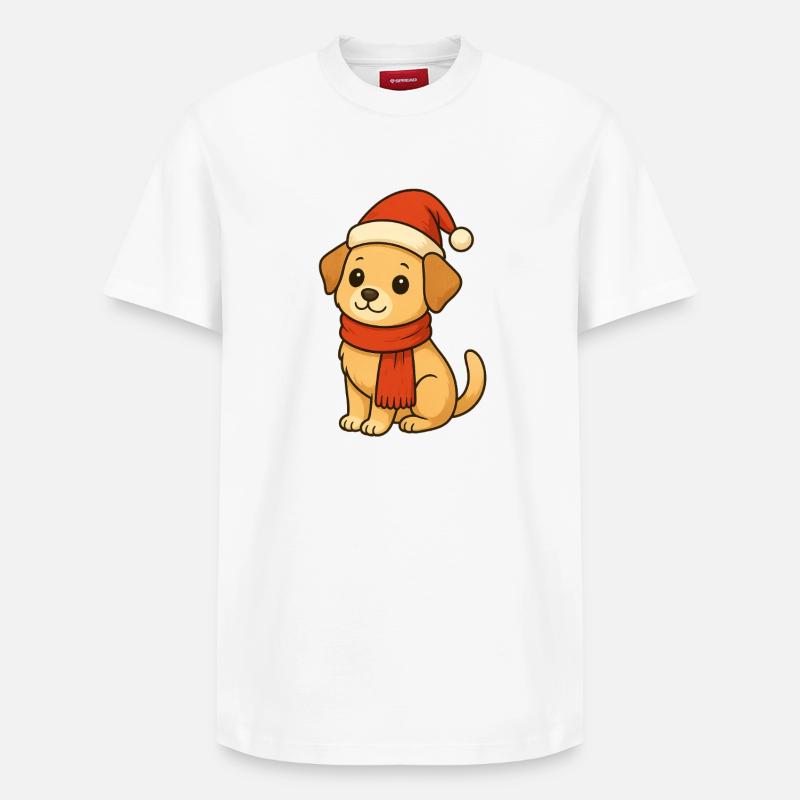 Chien Héros de Noël - T-shirt unisexe décontracté en coton Supima – de SPREAD - blanc