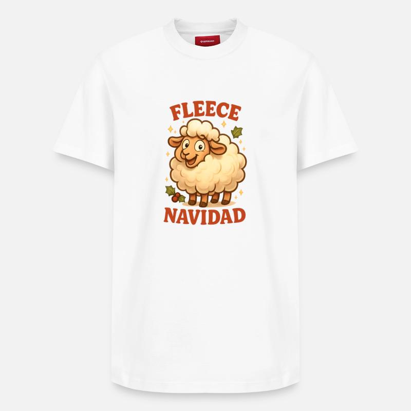 Feliz Navidad Christmas - T-shirt unisexe décontracté en coton Supima – de SPREAD - blanc