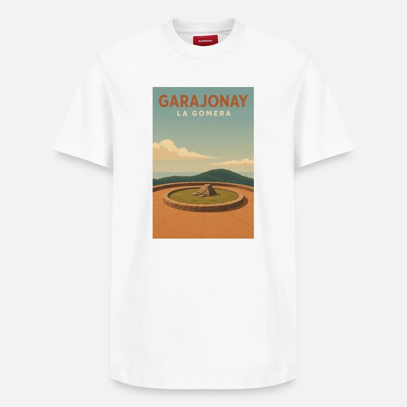 Montana de Garajonay - T-shirt unisexe décontracté en coton Supima – de SPREAD - blanc