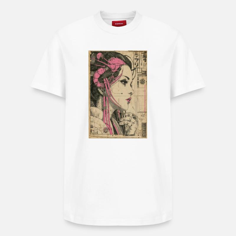 Neon-Circuit-Erbin - Relaxed Unisex Supima Cotton T-Shirt – von SPREAD - Weiß