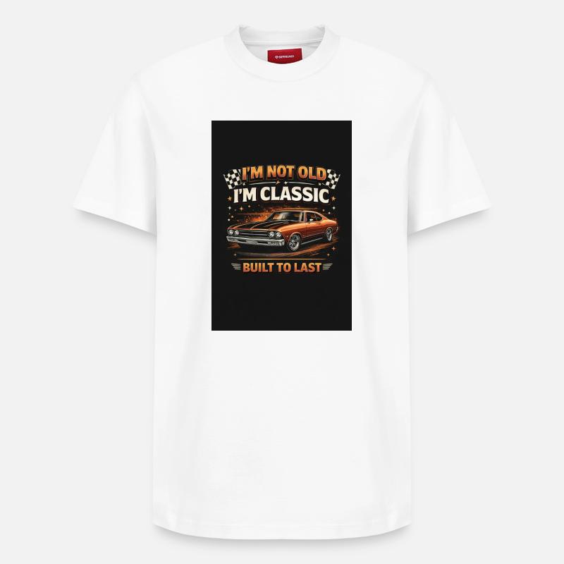 Old School Classic construit pour durer - T-shirt unisexe décontracté en coton Supima – de SPREAD - blanc