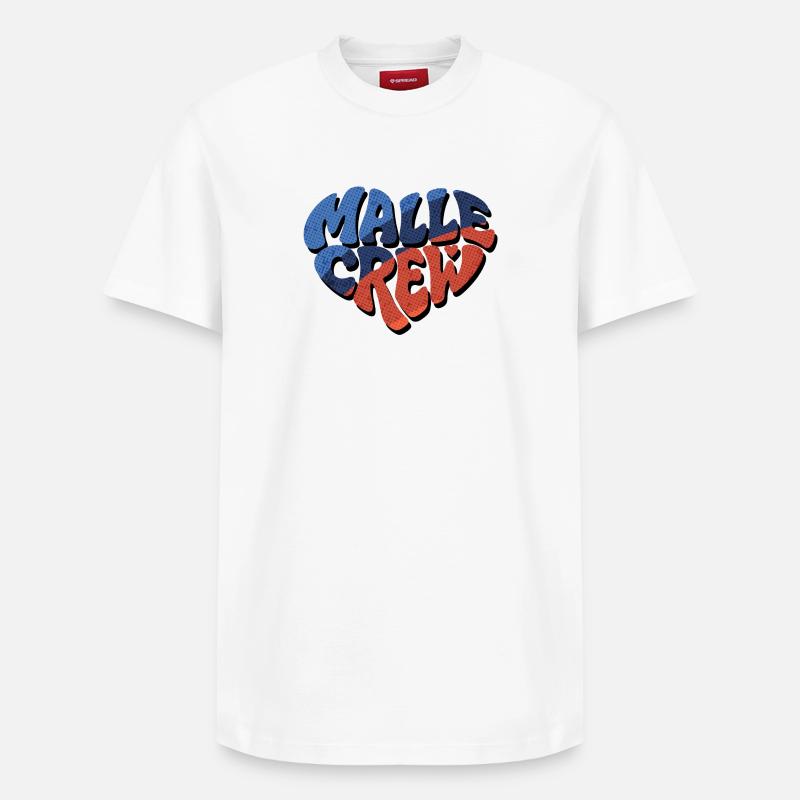 Logo Malle Crew Rétro - T-shirt unisexe décontracté en coton Supima – de SPREAD - blanc