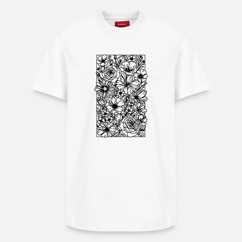 Fleur - T-shirt unisexe décontracté en coton Supima – de SPREAD - blanc