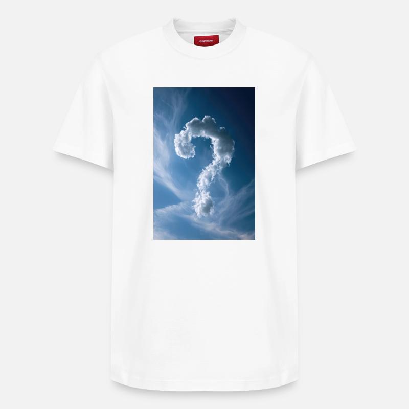 Nuage Ciel Interrogateur - T-shirt unisexe décontracté en coton Supima – de SPREAD - blanc