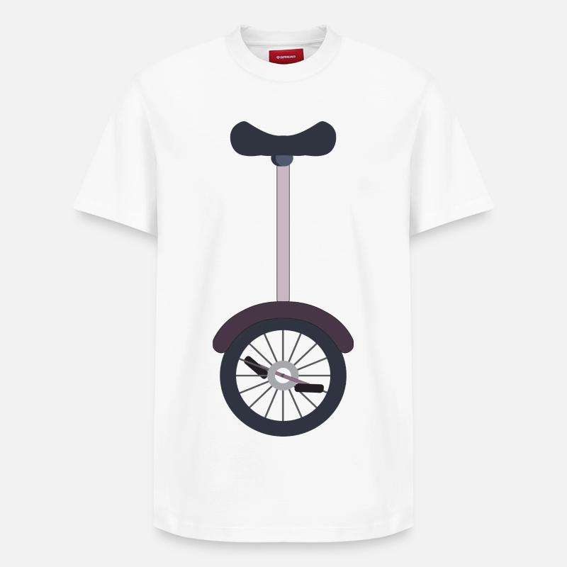Einrad Einradfahrer - Relaxed Unisex Supima Cotton T-Shirt – von SPREAD - Weiß