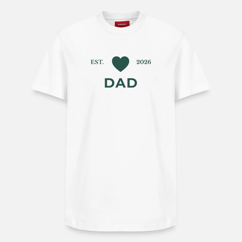 Dad established 2026 - Relaxed Unisex Supima Cotton T-Shirt – von SPREAD - Weiß