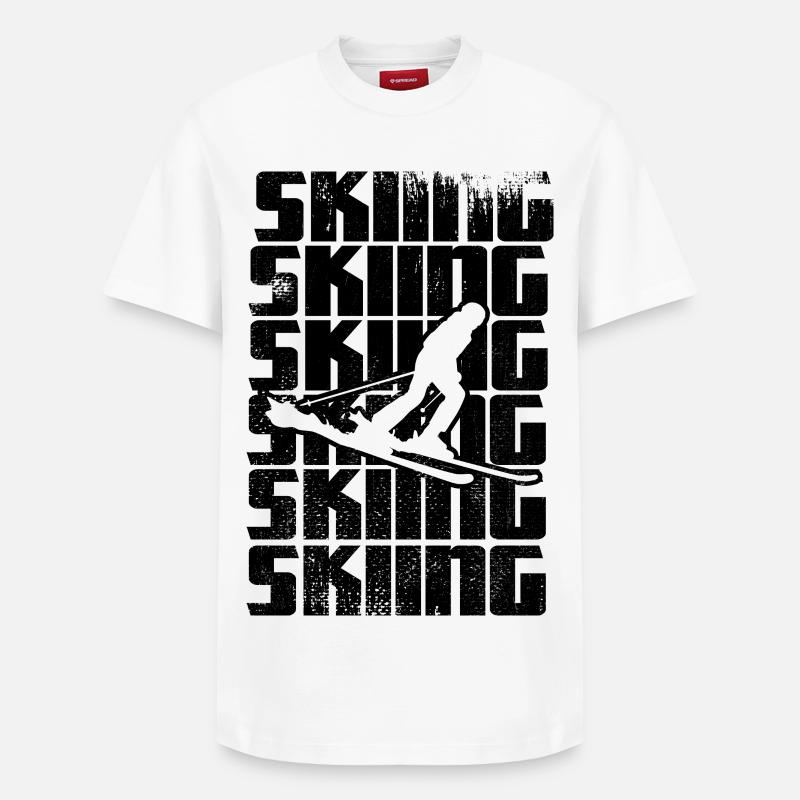 Ski - T-shirt unisexe décontracté en coton Supima – de SPREAD - blanc