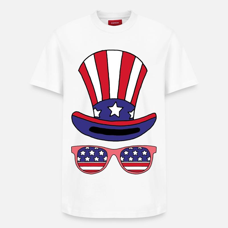 C'est l'Amérique ! - T-shirt unisexe décontracté en coton Supima – de SPREAD - blanc