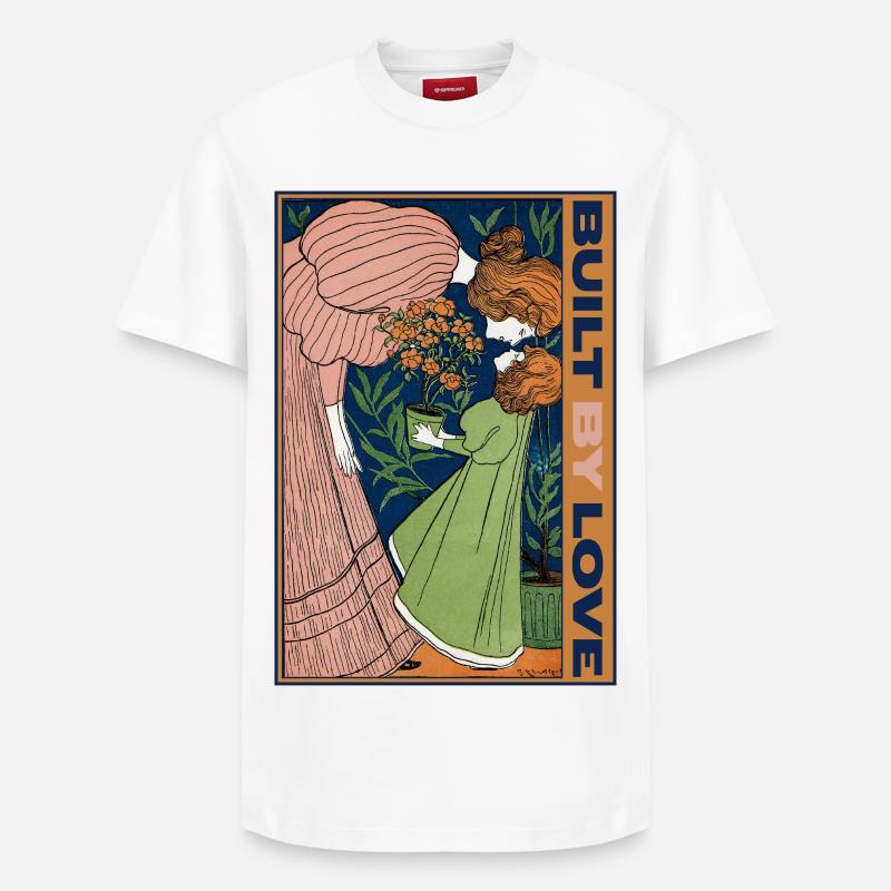 Art Nouveau Maternité Amour - T-shirt unisexe décontracté en coton Supima – de SPREAD - blanc