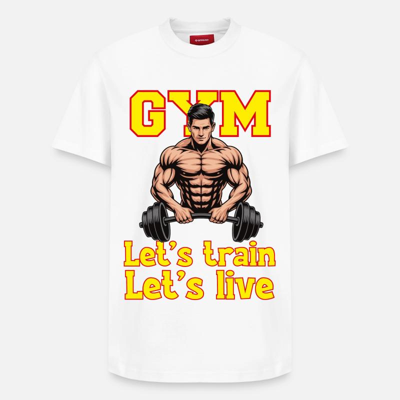Lets_train - Relaxed Unisex Supima Cotton T-Shirt – by SPREAD - white