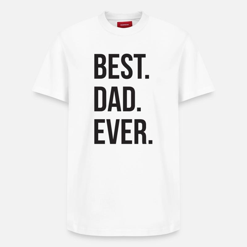 Best Dad Ever - T-shirt unisexe décontracté en coton Supima – de SPREAD - blanc