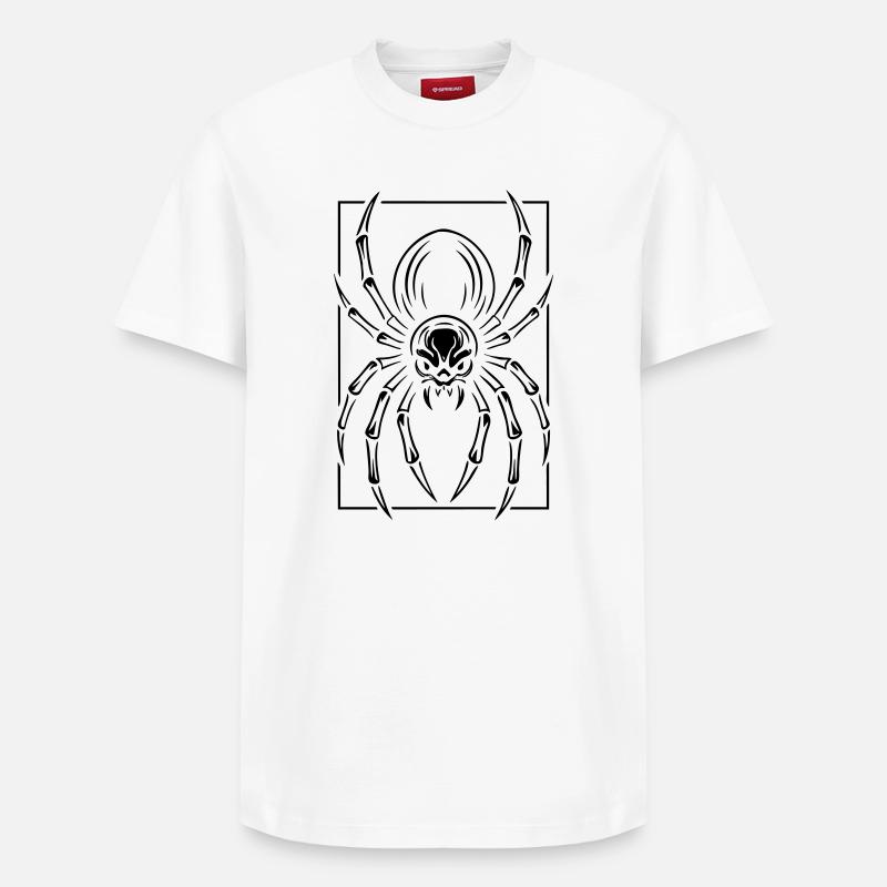 Stilisierte Spinne - Relaxed Unisex Supima Cotton T-Shirt – von SPREAD - Weiß