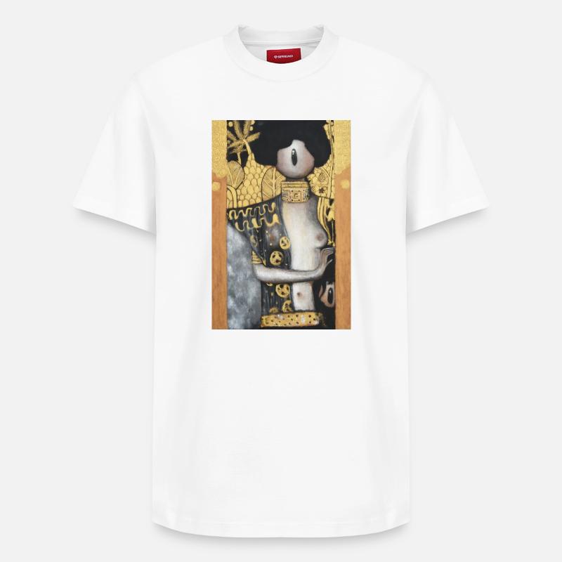 Klimt-bot2 - Relaxed Unisex Supima Cotton T-Shirt – von SPREAD - Weiß