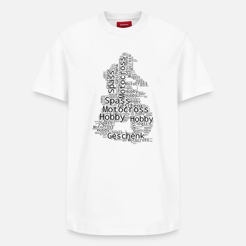 Déclaration directe sur le motocross - T-shirt unisexe décontracté en coton Supima – de SPREAD - blanc