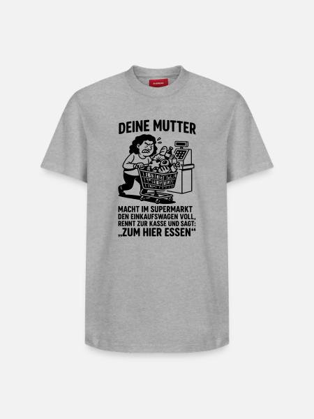 supermarkt kasse deine mutter witz - Relaxed Unisex Supima Cotton T-Shirt – von SPREAD - Weiß