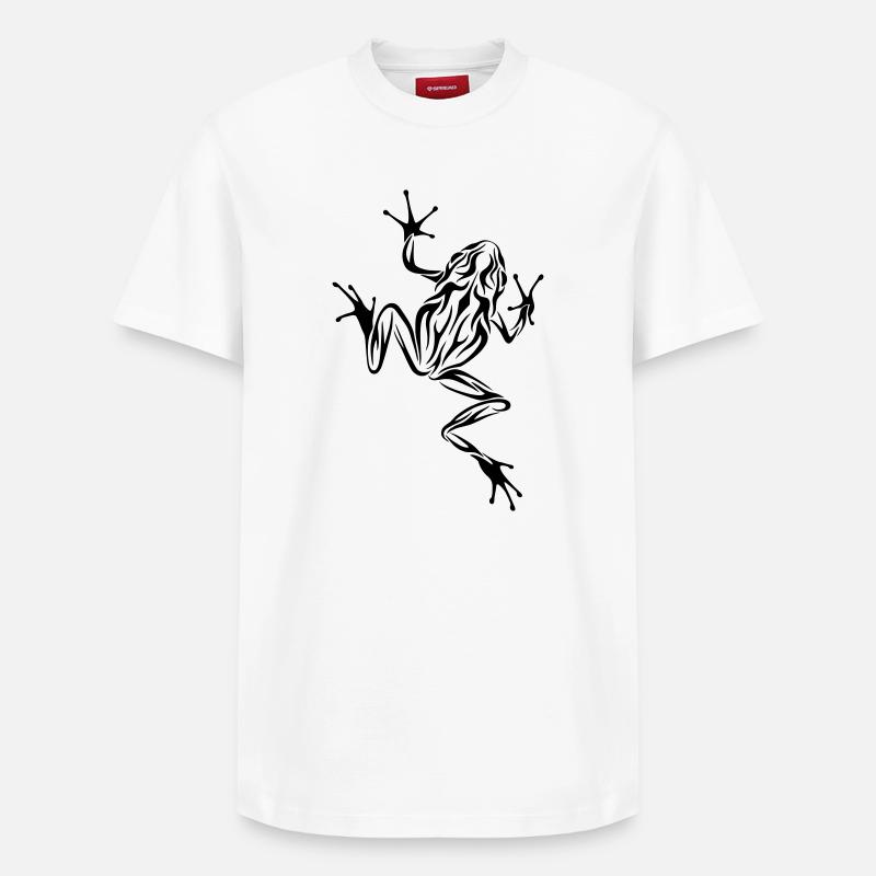 Frosch Tribal-Style - Relaxed Unisex Supima Cotton T-Shirt – von SPREAD - Weiß