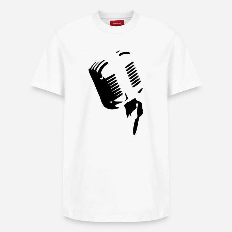 Microphone - T-shirt unisexe décontracté en coton Supima – de SPREAD - blanc