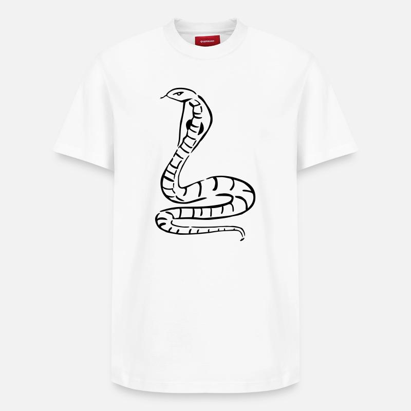 serpent - T-shirt unisexe décontracté en coton Supima – de SPREAD - blanc