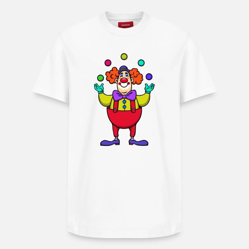 Carnaval carnaval clown - T-shirt unisexe décontracté en coton Supima – de SPREAD - blanc