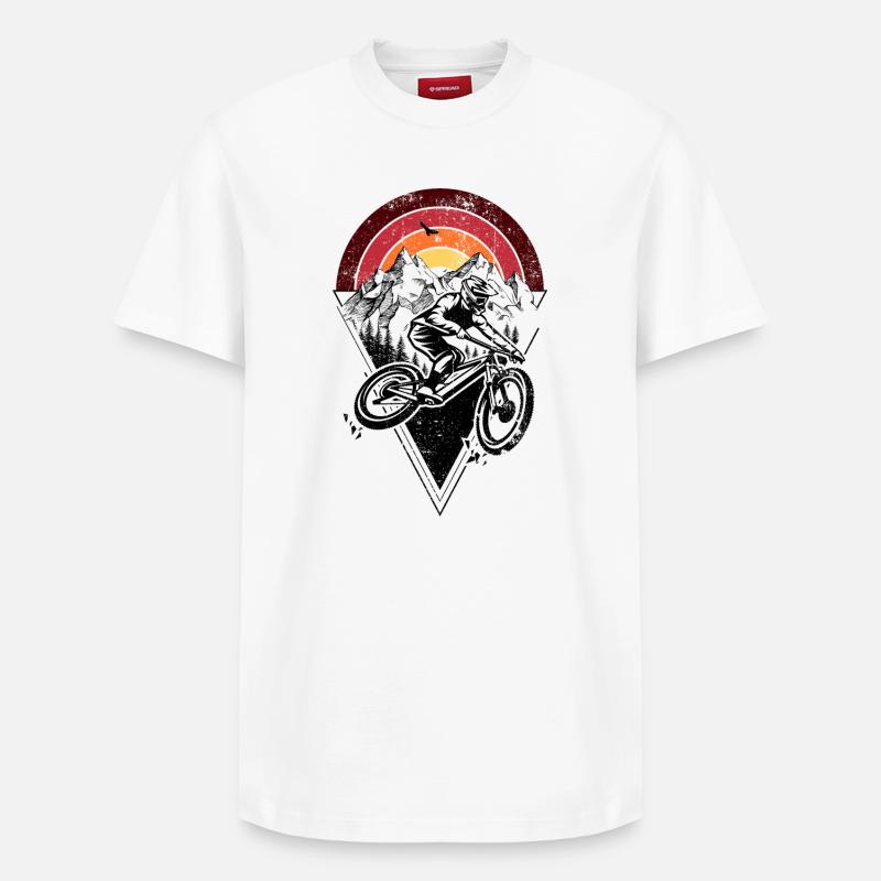 Sunset Ridge Silhouette Arc - T-shirt unisexe décontracté en coton Supima – de SPREAD - blanc