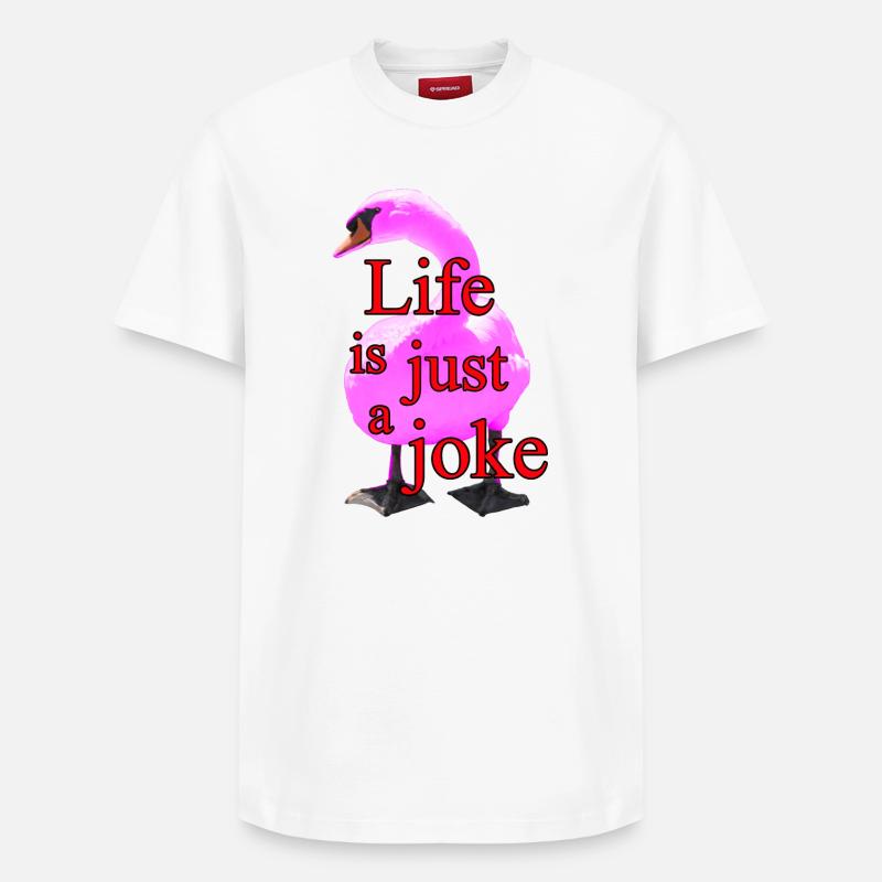 cygne - T-shirt unisexe décontracté en coton Supima – de SPREAD - blanc