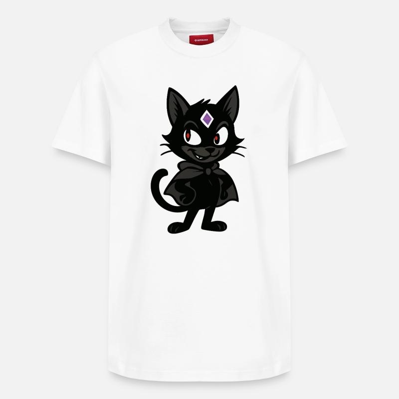 Mauvaises vibrations de chat - T-shirt unisexe décontracté en coton Supima – de SPREAD - blanc