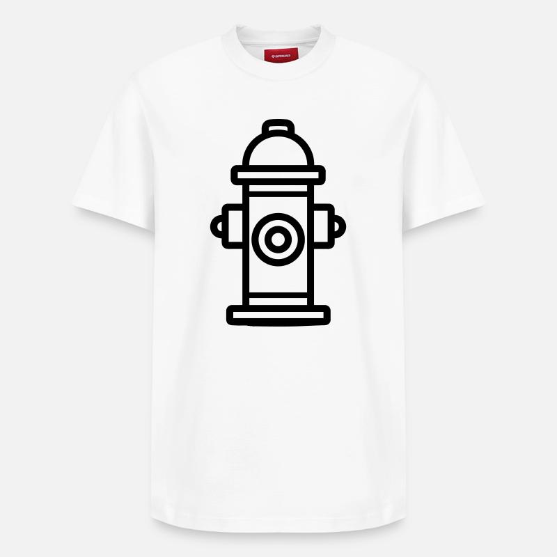 Fire hydrant - Relaxed Unisex Supima Cotton T-Shirt – by SPREAD - white