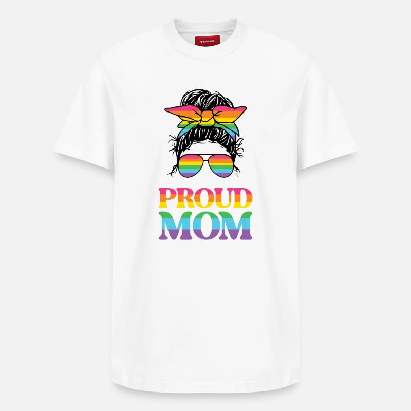 LGBT Pride Month - Stolze Mutter - Relaxed Unisex Supima Cotton T-Shirt – von SPREAD - Weiß