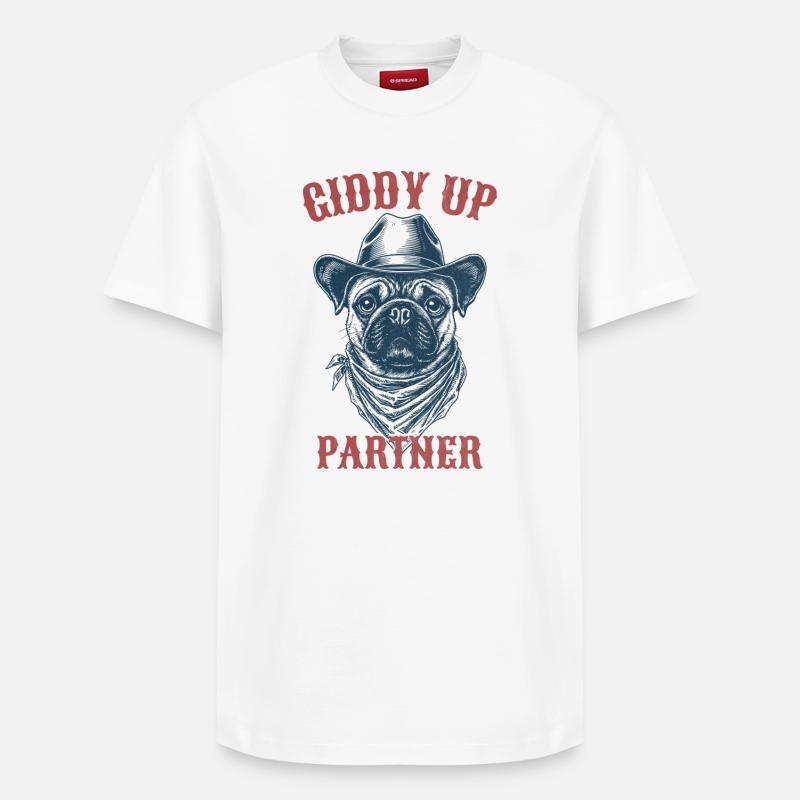 Partenaire Giddy Up - Carlin - T-shirt unisexe décontracté en coton Supima – de SPREAD - blanc