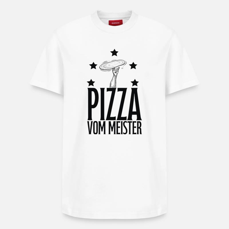 Pizzabäcker, Pizza - Relaxed Unisex Supima Cotton T-Shirt – von SPREAD - Weiß