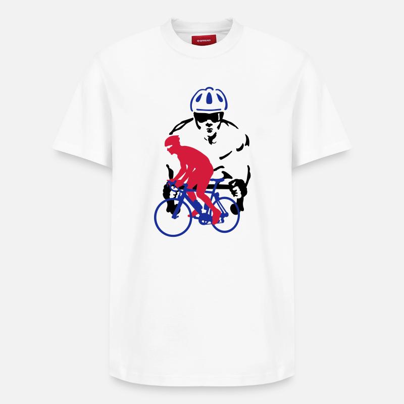 Rennrad - T-shirt unisexe décontracté en coton Supima – de SPREAD - blanc