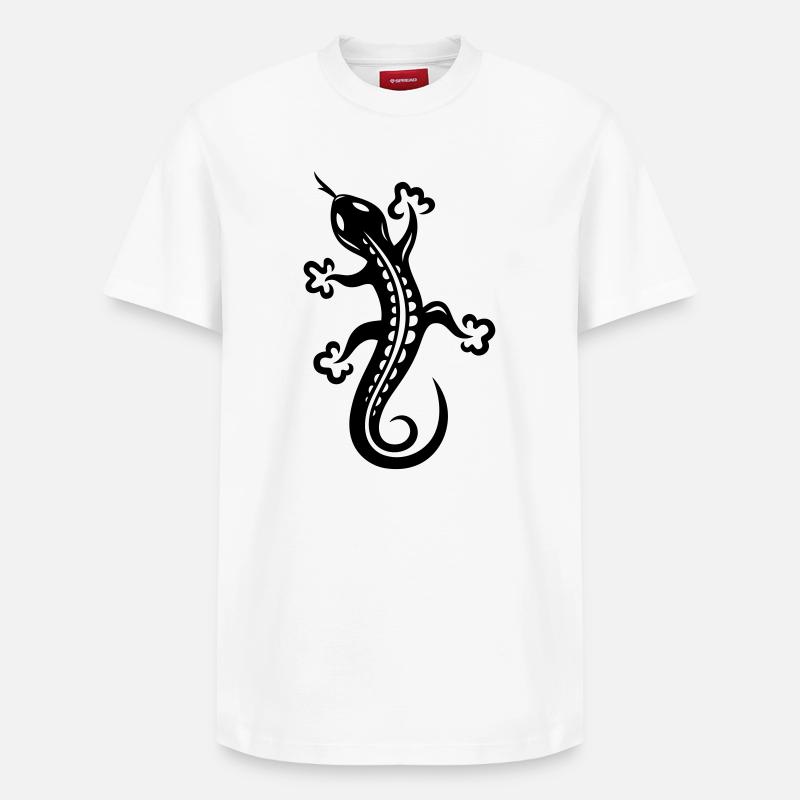 Echse, Eidechse - Relaxed Unisex Supima Cotton T-Shirt – von SPREAD - Weiß