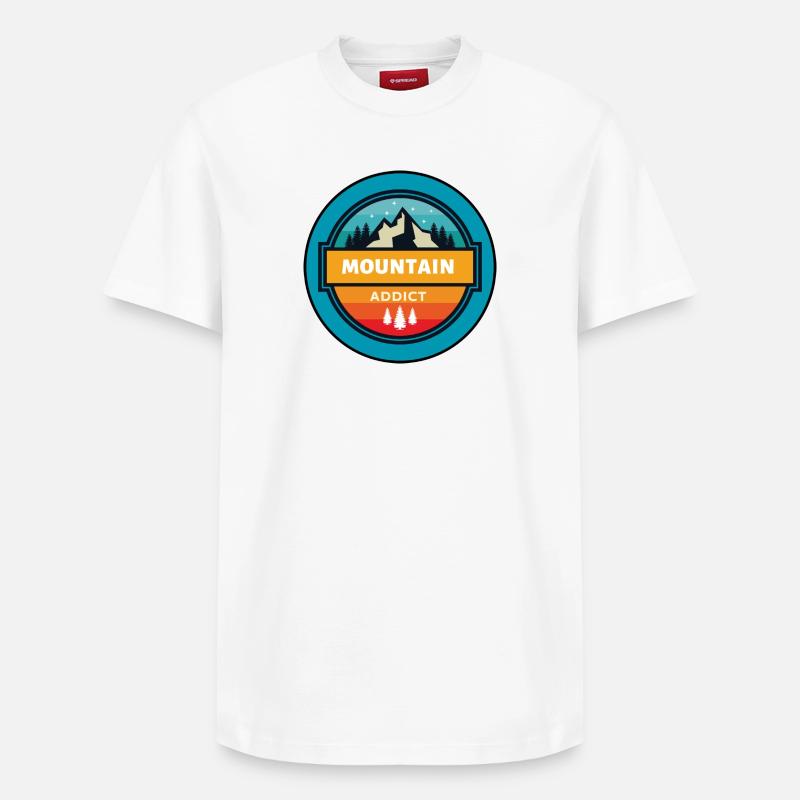 Mountain Addict - T-shirt unisexe décontracté en coton Supima – de SPREAD - blanc