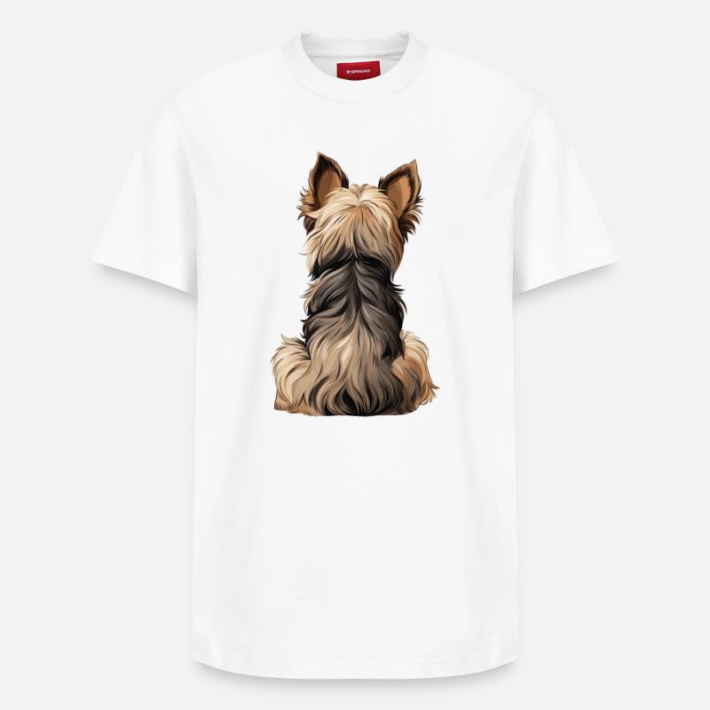 Yorkshire Terrier - T-shirt unisexe décontracté en coton Supima – de SPREAD - blanc