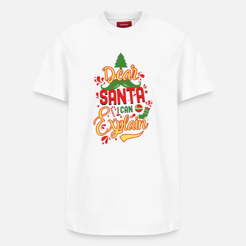 Cher Père Noël, - T-shirt unisexe décontracté en coton Supima – de SPREAD - blanc