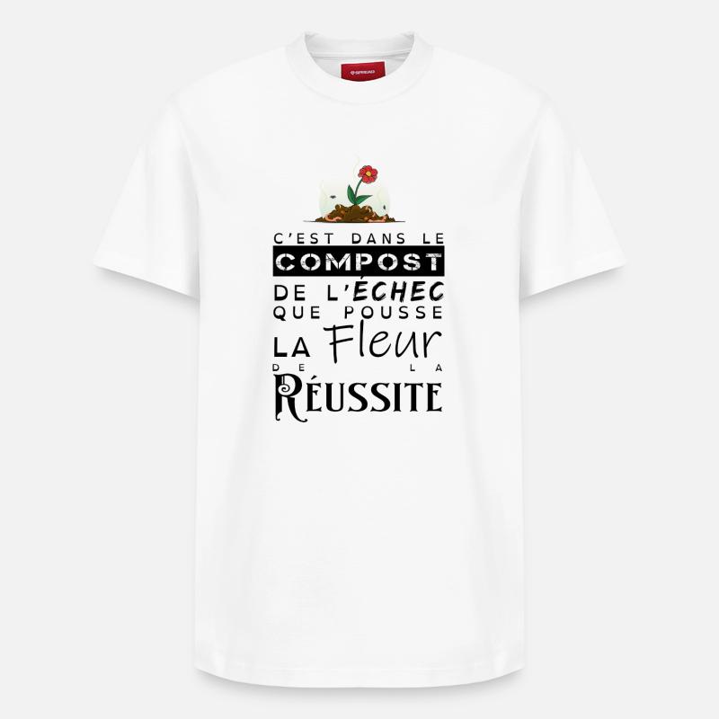 La fleur de la réussite - T-shirt unisexe décontracté en coton Supima – de SPREAD - blanc