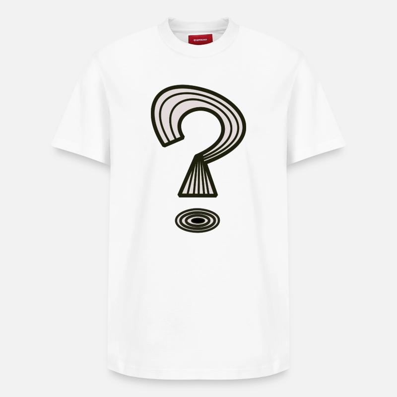 Point d’interrogation de Cean - T-shirt unisexe décontracté en coton Supima – de SPREAD - blanc