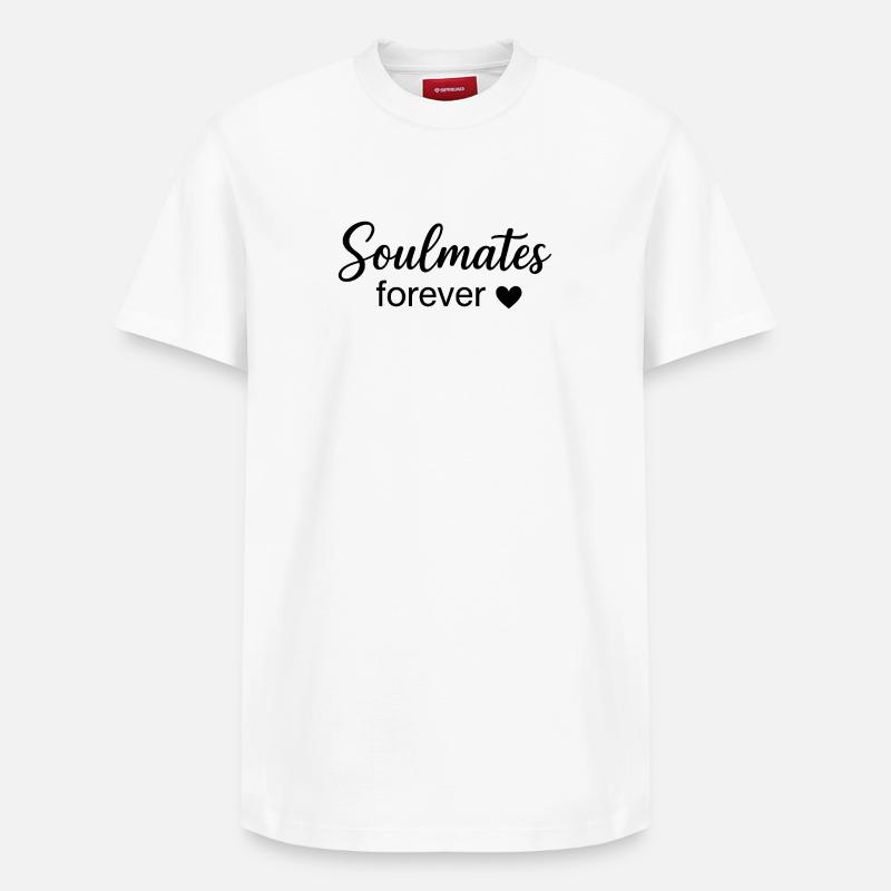 Âmes éternelles Boho Scripture Design - T-shirt unisexe décontracté en coton Supima – de SPREAD - blanc