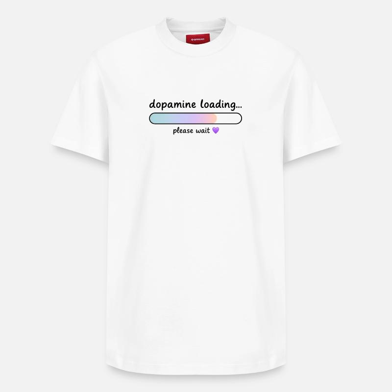Dopamine Loading Gradient - Relaxed Unisex Supima Cotton T-Shirt – by SPREAD - white