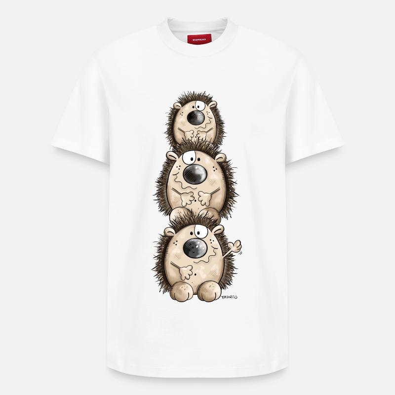 Igel Turm - Relaxed Unisex Supima Cotton T-Shirt – von SPREAD - Weiß