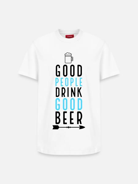 Bière - T-shirt unisexe décontracté en coton Supima – de SPREAD - blanc